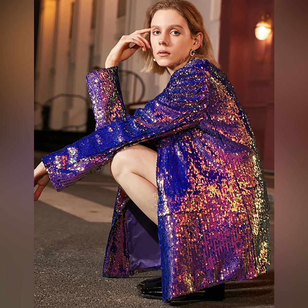 Sequins Blazer, Party Blazer, Sequins Club Jacket, New Year’s Eve Sequins Blazer